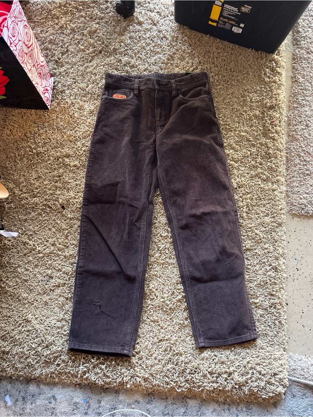 Empyre Brown Corduroy Men's Straight-Leg Pants